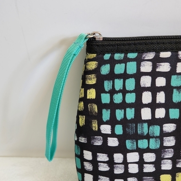 IGLOO Lunch Lined Black White Mint Green Yellow Clutch Bag - Picture 4 of 10